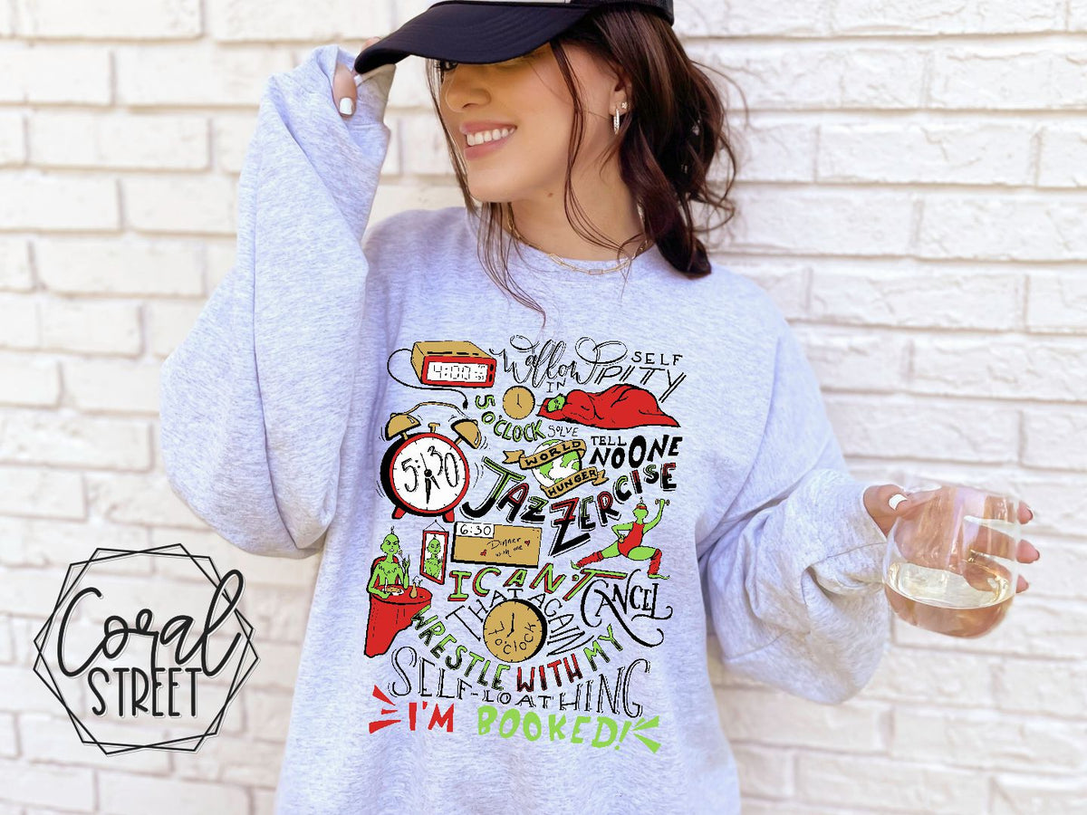 Grinch 2025 schedule sweatshirt