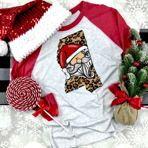 Mississippi Leopard with Santa (MANY STYLE OPTIONS IN MENU)