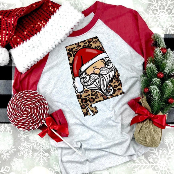 Alabama Leopard with Santa (MANY STYLE OPTIONS IN MENU)