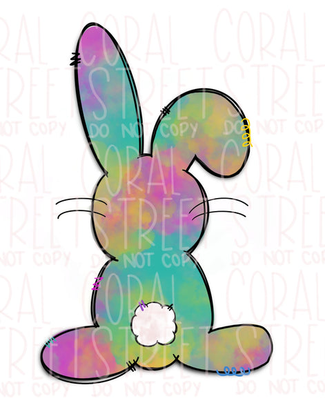 Tie-Dye Bunny PNG Download