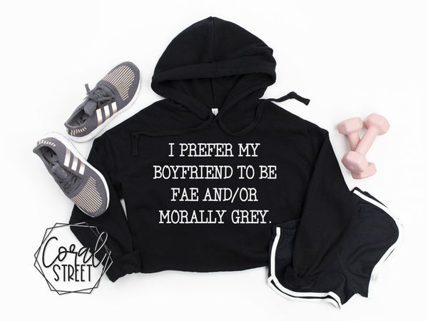 Fae or Morally Grey Cropped Hoodie