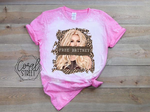 Free Britney Photo Bleached Tee