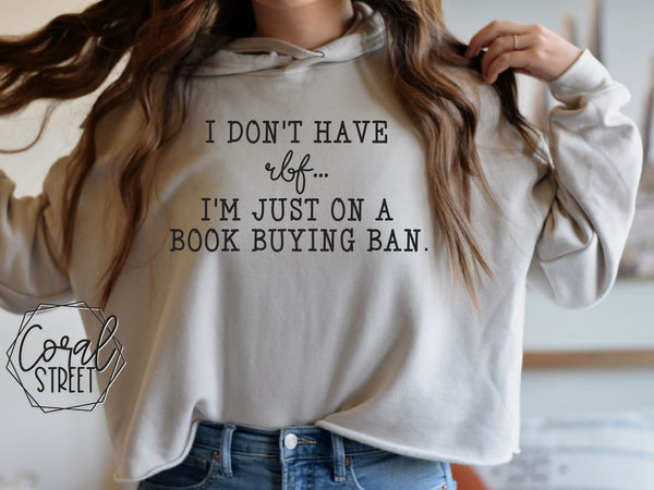 Book Buying Ban Cropped Hoodie