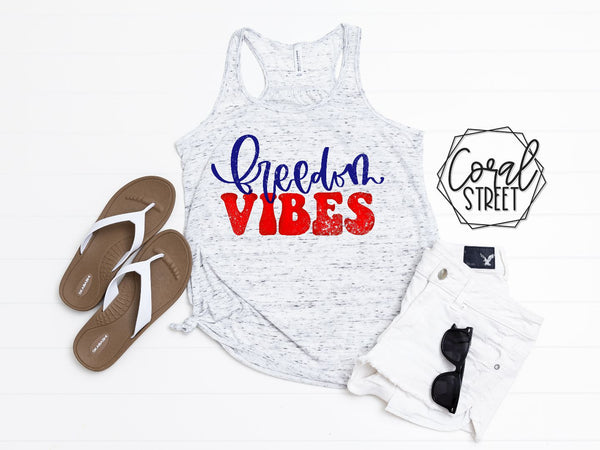 Freedom Vibes Tank (White or Bleached)