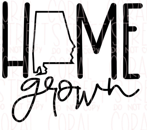 Home Grown-Alabama SVG File