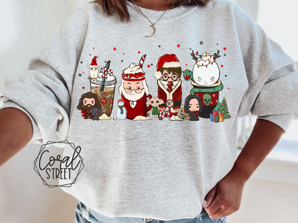 Christmas Wizard Cups Hoodie or Sweatshirt
