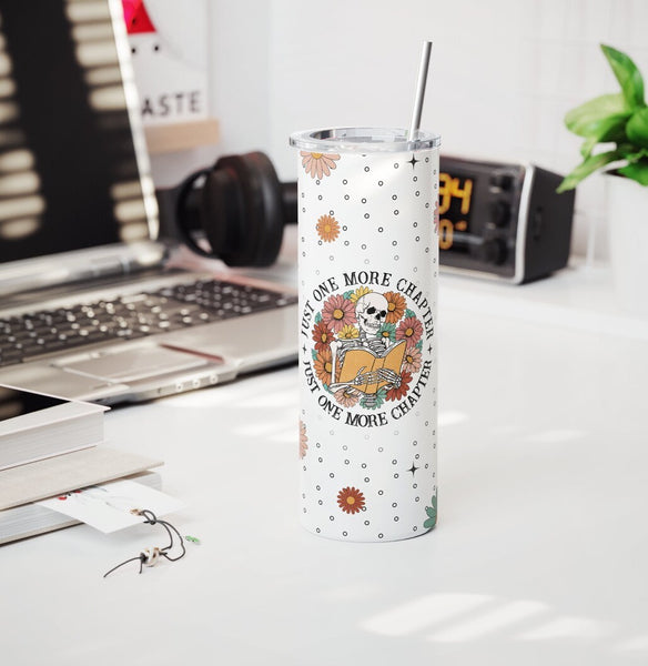 Spring Just One More Chapter Skelly 30oz Tumbler