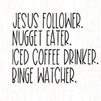 Jesus Follower, Nugget Eater SVG File