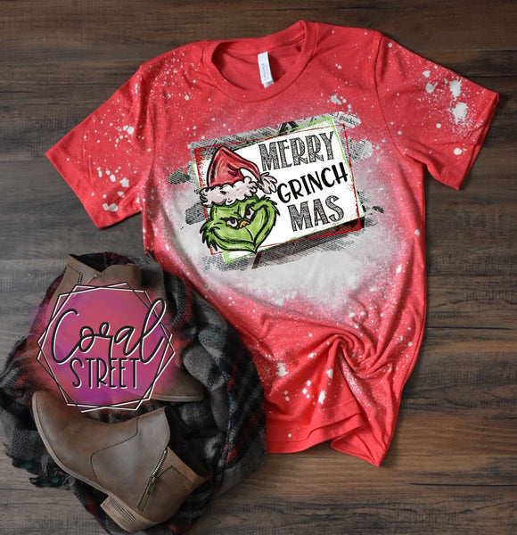 Grinch Bleached Tee (2 options)