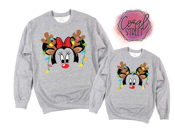 Mickey/Minnie Sweatshirt or Tee (YOUTH AND ADULT)
