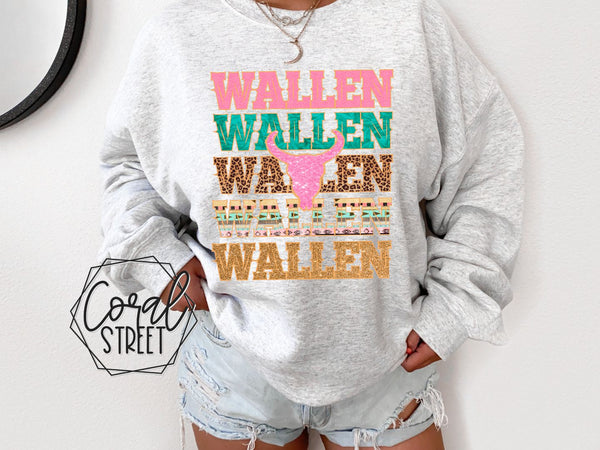 Wallen Stacked Sweatshirt or Fleck Tee