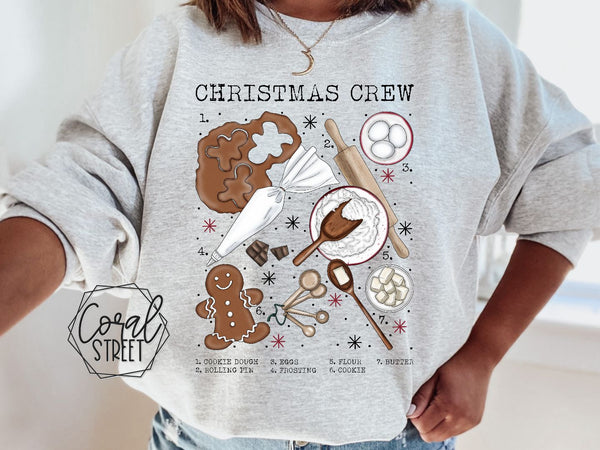 Christmas Crew Chart (CHOICE OF HOODIE, SWEATSHIRT, OR TEE)