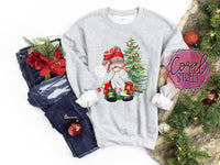 Christmas Gnome with Lights (YOUR CHOICE of Sweatshirt, Tee, or Raglan)