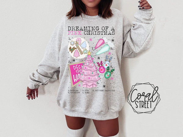 Pink Christmas Chart (CHOICE OF HOODIE, SWEATSHIRT, OR TEE)